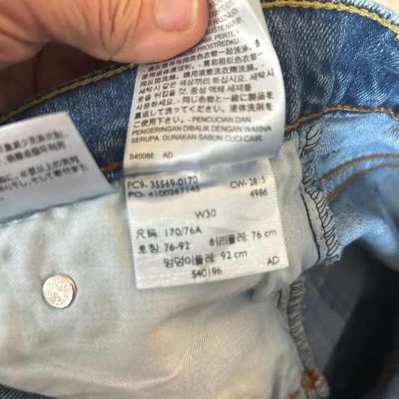 Levi’s‎ 569 shorts relaxed 30x10 denim acid distressed white spot S1 - Picture 7 of 8